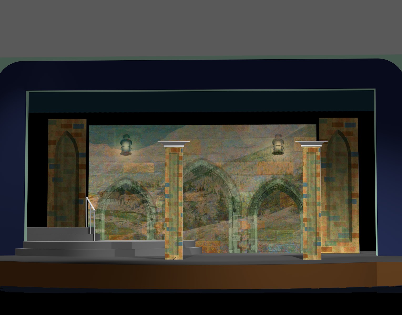 The Sound of Music set design and projections rental